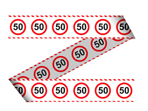 Banner bandă Semn de interdicție 50tka - 15 m - 1 buc.