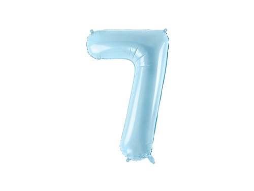 Balon din folie numărul 7 albastru - 86 cm - 1 buc.