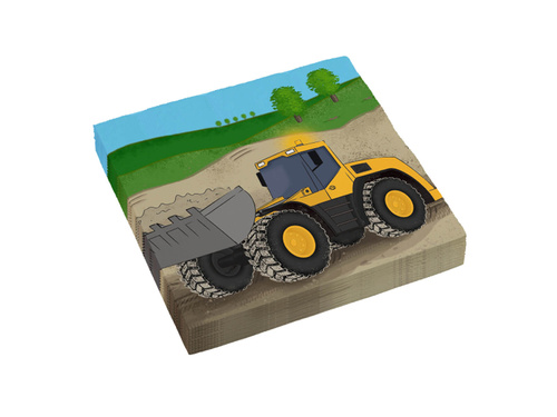 Șervețele pentru petrecerea de naștere Construcție - 33 cm - 16 buc.