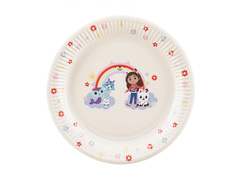 Farfurii de hârtie pentru aniversarea casei pisicii lui Gabi - 23 cm - 6 buc.