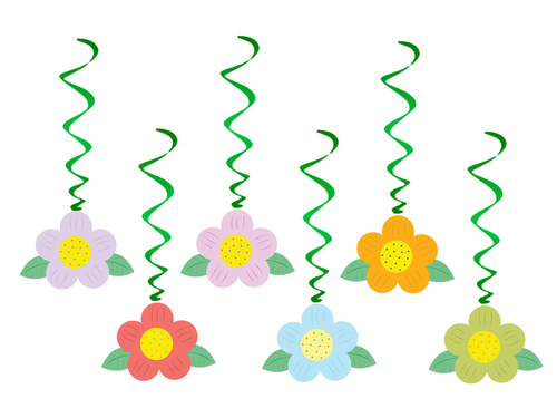 Decor suspendat Flori de primăvară - 6 buc.