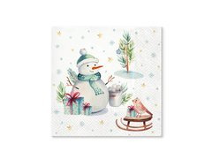 Șervețele de Crăciun Snowman - 33 cm - 20 buc.