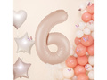 Balon din folie caramel cifra 6 - 100 cm - 1 buc.