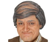 Peruca masculină gri cu chelie - 1 buc.