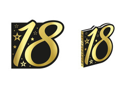 Carte de oaspeți neagră pentru o petrecere de optsprezece ani