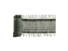 Decor de masă cu ciucuri - kaki - 15 cm x 3 m - 1 buc.