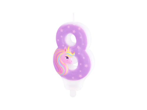 Lumânare cu numărul unicornului - 8 - opt