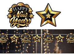 Ajunul Anului Nou Stele Ghirlanda An Nou Fericit - 300 cm - 1 buc.