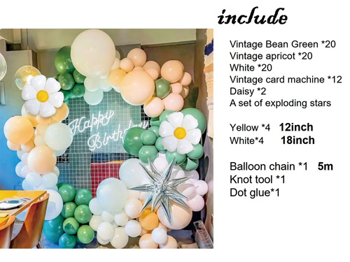 Set de baloane pentru ghirlanda de baloane Daisies - 83 buc.