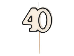 Lumânare pentru a 40-a aniversare - 5,5 cm - 1 buc.