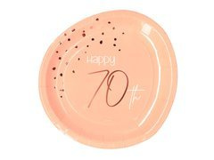 Farfurii de 70 de ani cu piersici - 23 cm - 8 buc.