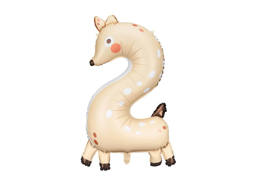 Număr 2 Saren balon de folie - 88 cm - 1 buc.