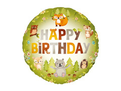 Balon folie prieteni pădure - 45 cm - 1 buc.