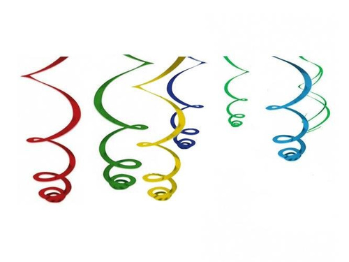 Decorațiune agățată multicoloră Swirl - 56 cm - 12 buc.