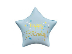 Balon de folie cu stea albastră - 44 cm - 1 buc.