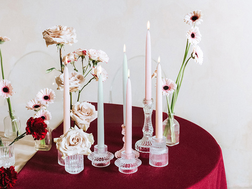 Lumânare con nude glasată - 24 cm - 10 buc.