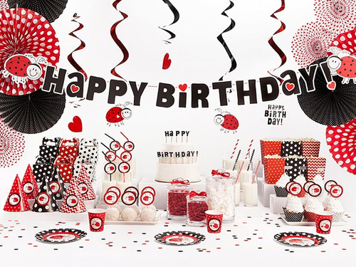 Paie tub alb și roșu - 10 buc.