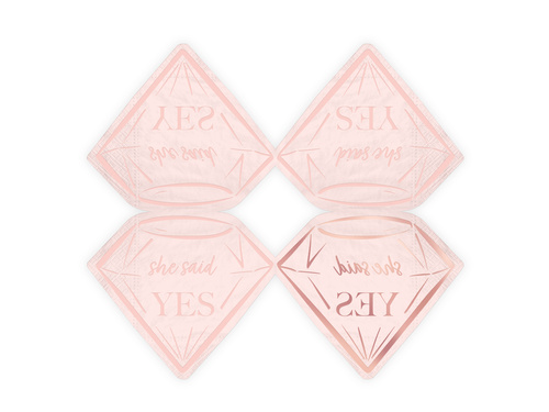 Șervețele cu diamante - Ea a spus DA - 10 buc.