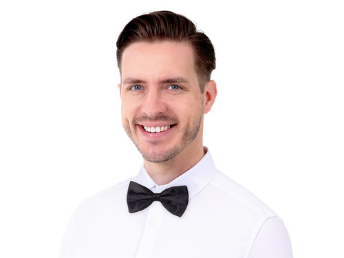 Papion clasic negru - 7 x 12 cm - 1 buc.