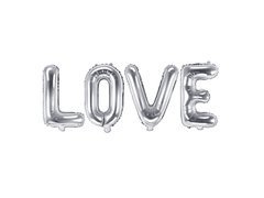Balon din folie argintie LOVE 140 x 35cm