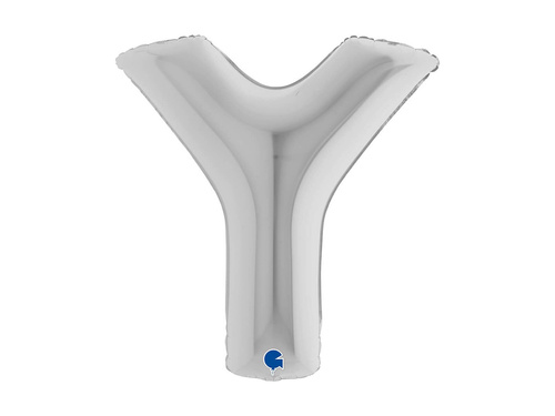 Balon din folie litera Y argintiu - 40" - 1 buc.