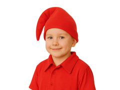 Pălărie Smurf gnome roșu - 1 buc.