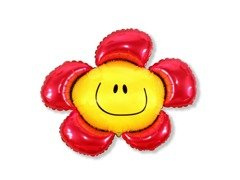 Balon din folie Floare roșu - 88 x 104 cm