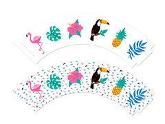 Rulouri pentru cupcakes Aloha Party - 6 buc.