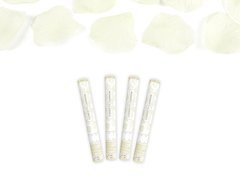 Tub de împușcare, petale de trandafir artificiale crem, 40 cm, 4 buc.