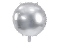 Balon rotund argintiu din folie - 64 cm - 1 buc.