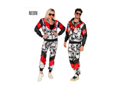 Costum craniu negru și roșu