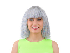 Peruca argintie pentru femei - 1 buc.