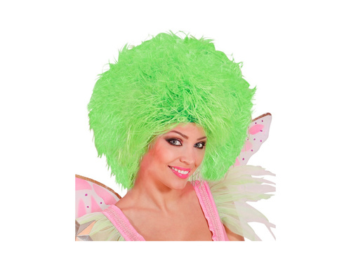 Peruca verde neon