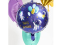 Balon de folie Happy Birthday Cosmos - 45 cm - 1 buc.