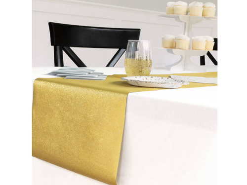 Decorațiune brocart de masă - auriu - 33 cm x 2.74 m - 1 buc.