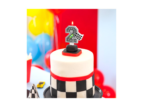 Număr lumânare Racing - 2 - 7 cm - 1 buc.