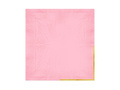 Șervețele de hârtie roz cu margine aurie - 33 cm - 10 buc.