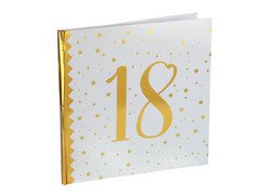 Carte de oaspeți albă imprimată 18 - 24 cm x 24 cm