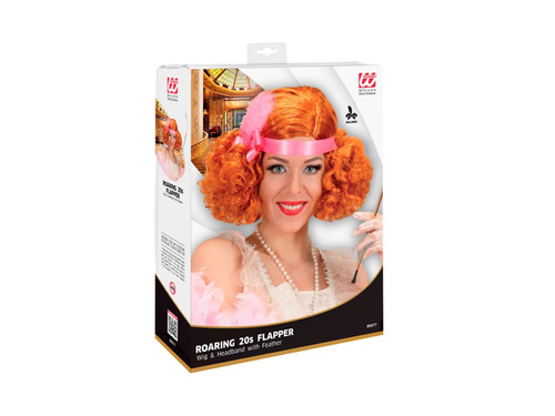 Peruca roșie Flapper din anii 1920.