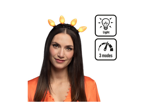 Bentiță de petrecere LED portocalie