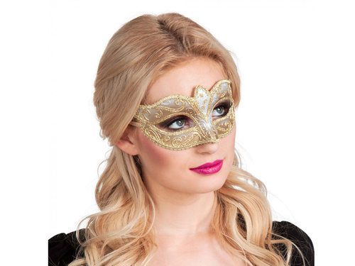 Mască de carnaval aurie - 1 buc.