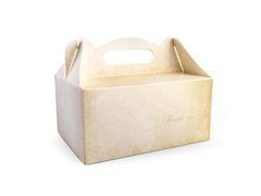 Cutie decorativă pentru tort de nuntă cu inscripție Thank You - 10 buc.