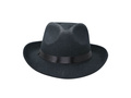 Pălărie de gangster neagră cu bordură - 1 buc.