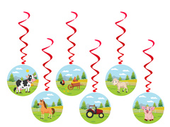 Decorațiune agățată pentru ferma aniversară - 6 buc.