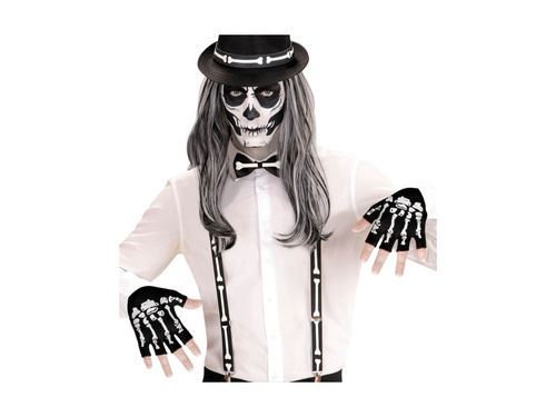 Mănuși de schelet din lână fără degete