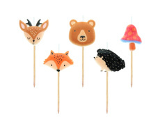 Lumânări picker animale din pădure - 5 buc.