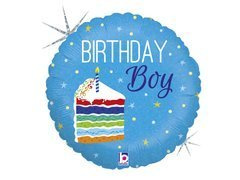 Balon aniversar cu tort - 46 cm - 1 buc.