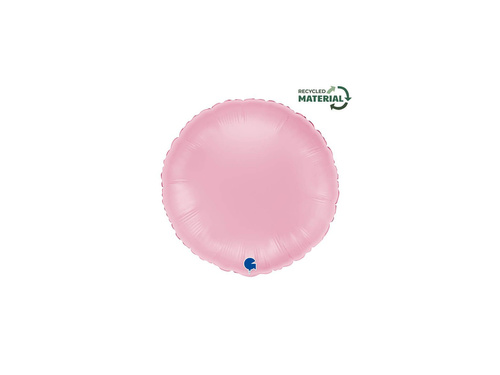 Balon rotund din folie roz pastel - 14" - 1 buc.