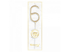 Foc rece numărul 6 aur - 1 buc.