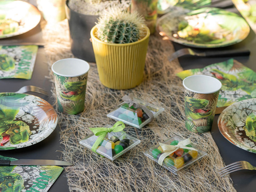 Cupe aniversare dinozauri - 270 ml - 10 buc.